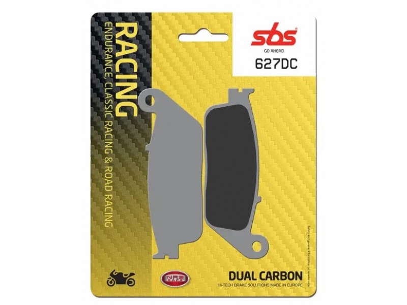 Тормозные колодки SBS Road Racing Brake Pads, Dual Carbon 627DC